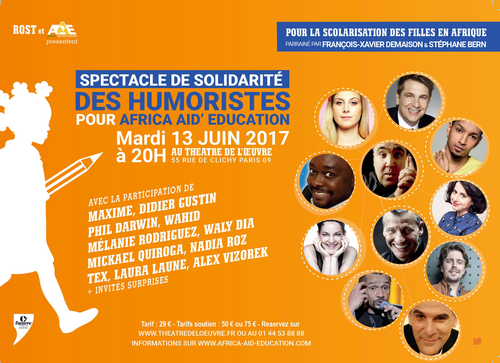 Affiche du spectacle de solidarité ayant eu lieu le 13 juin 2017